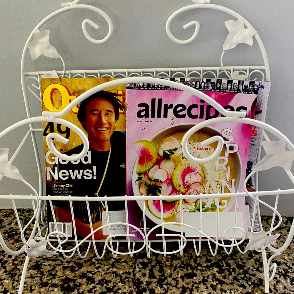 Vintage Metal Magazine Rack